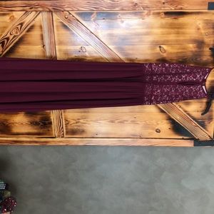 Maroon prom dress
